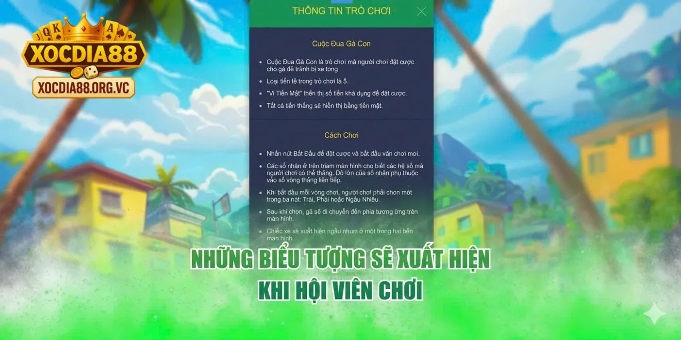 Những biểu tượng sẽ xuất hiện khi hội viên chơi