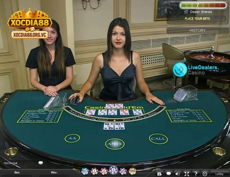 Không gian sòng bài Sexy Xocdia88 với dealer chuyên nghiệp 